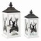 Edge Collections - White - Festive Christmas Lanterns with Deer Design - 2 Pieces